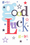 This cheerful card embodies heartfelt good luck, each letter infused with a bright medley of colours as if inspired by a stroll along Brentwood's vibrant High Street in spring. Playful, oversized pastel blues intertwine smoothly with vivid reds, moss greens, and stately purples, the fonts carefully chosen as if an artist had plucked them from nearby art galleries. Stars-some navy, some lilac, others soft lemon and lively moss-parade across the card's fresh white surface, casting a sense of possibility and wonder reminiscent of twilight walks in Shenfield. Running your fingertips across the card reveals a pleasing, satin-smooth texture and the satisfying thickness of luxury stationery often found at local Brentwood boutiques. This is the sort of card you'd offer to someone about to embark on a new chapter-perhaps a job at The Baytree Centre or a challenge at Brentwood School-imbued with the comforting assurance and pride that comes from Brentwood's close community. Every component, from the star-studded white field to the joyful fonts, radiates encouraging warmth and the promise of adventures just beyond the horizon.